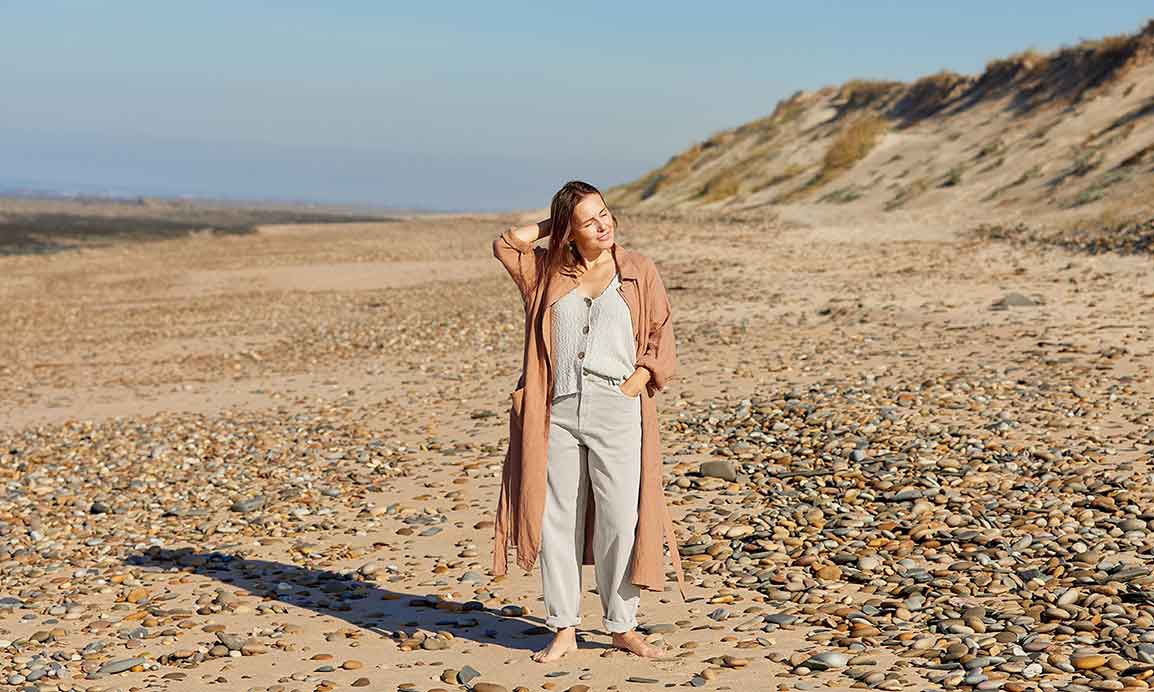Cotton serge trousers
