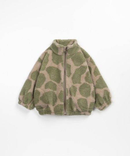 Veste en fourrure avec des fibres recycl�es