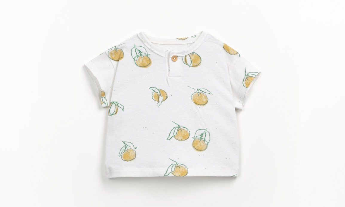 T-shirt en mlange de coton biologique et coton recycl