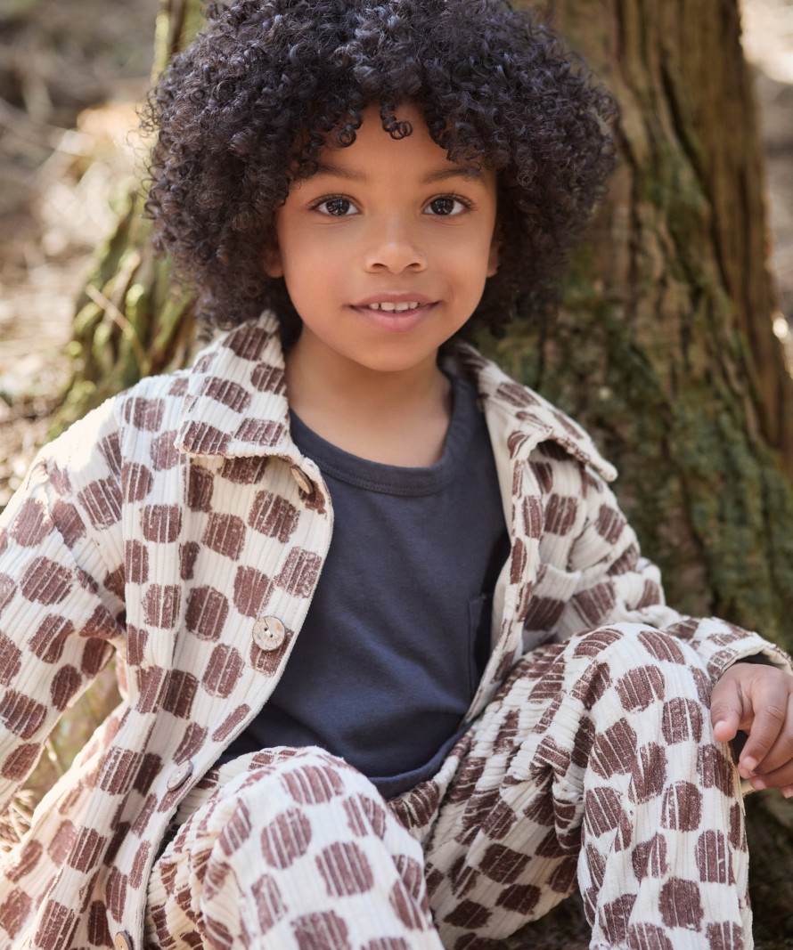 Corduroy shirt in a blend of natural fibers