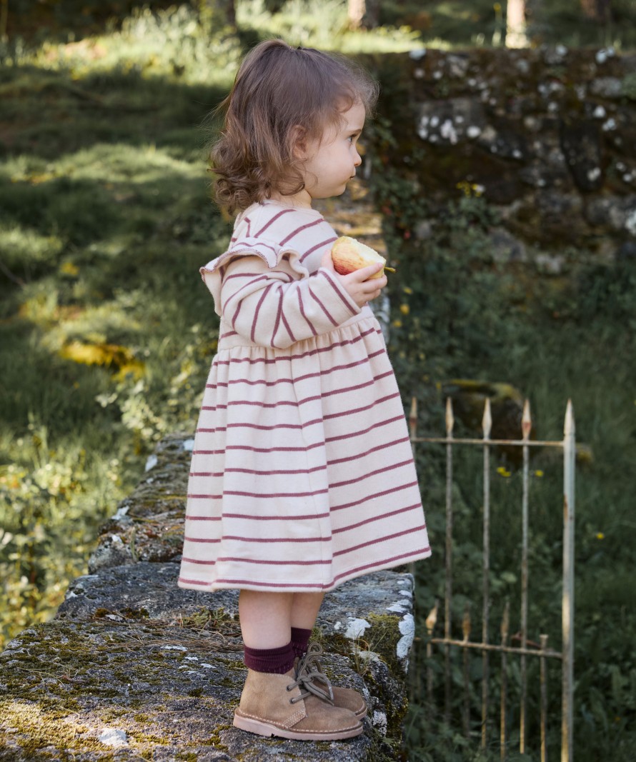 Jersey dress in a blend of natural and recycled fibers