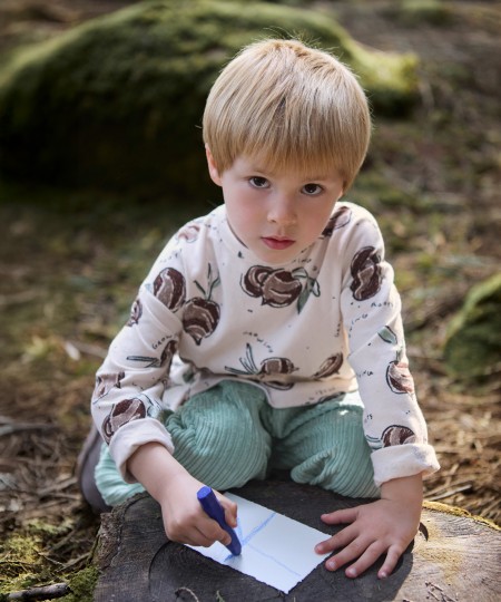 Jersey t-shirt with beetroot print