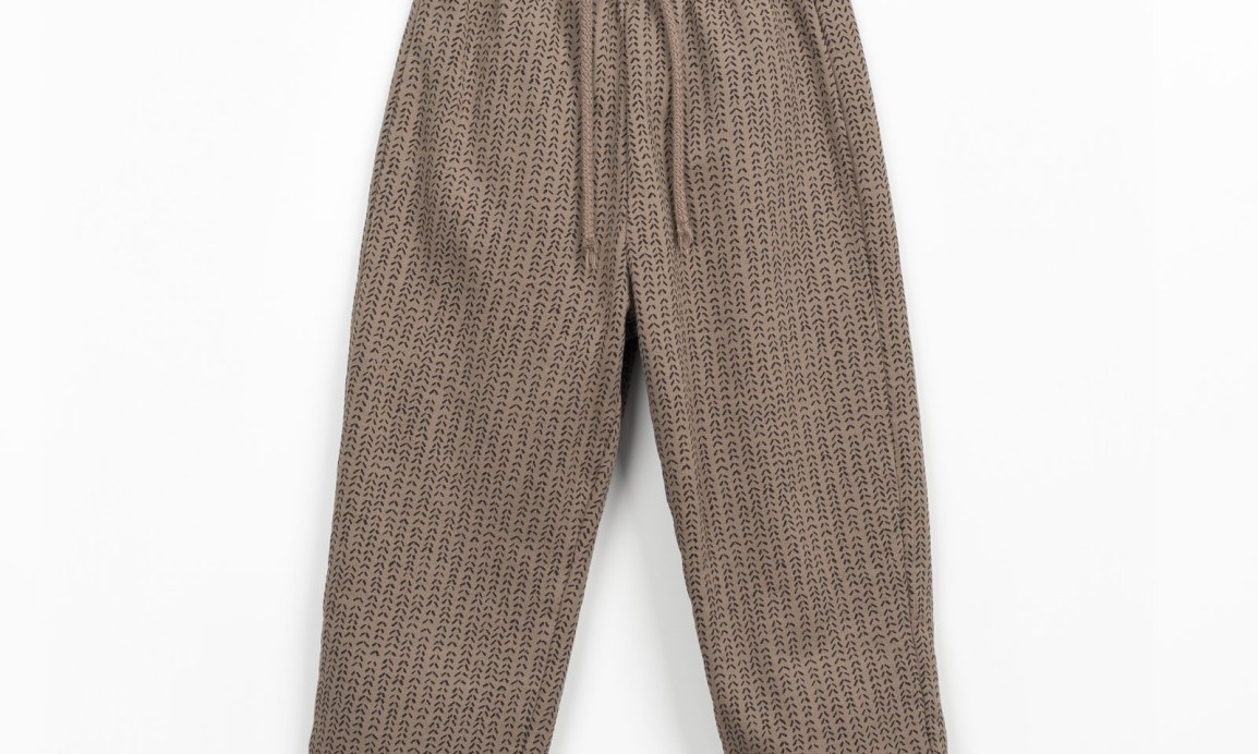 Trousers in a blend of natural fibers