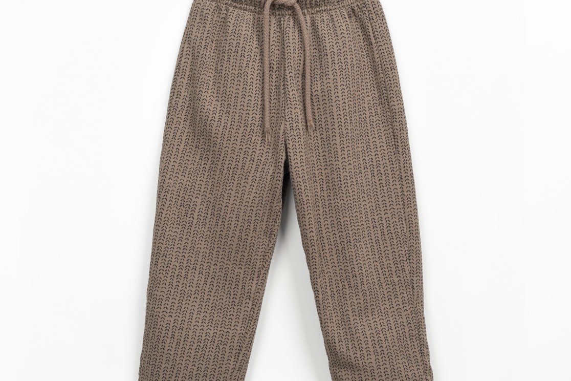 Trousers in a blend of natural fibers