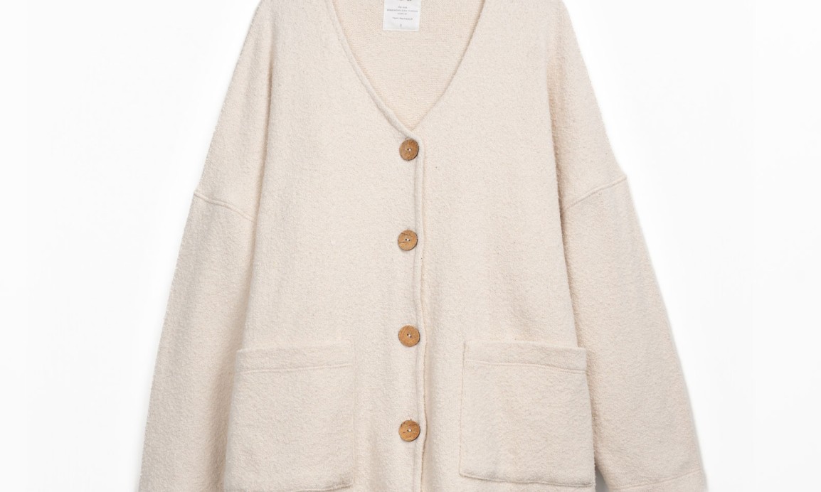 Veste en maille avec mlange de fibres