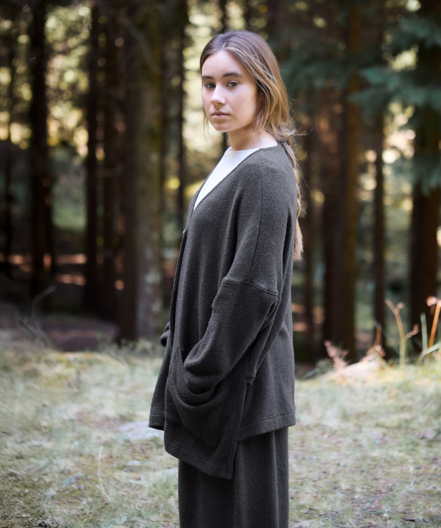 Veste en maille avec mlange de fibres