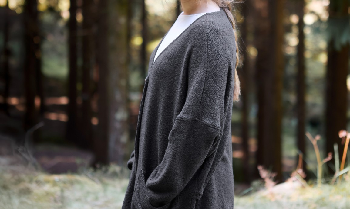 Giacca in maglia con misto fibre