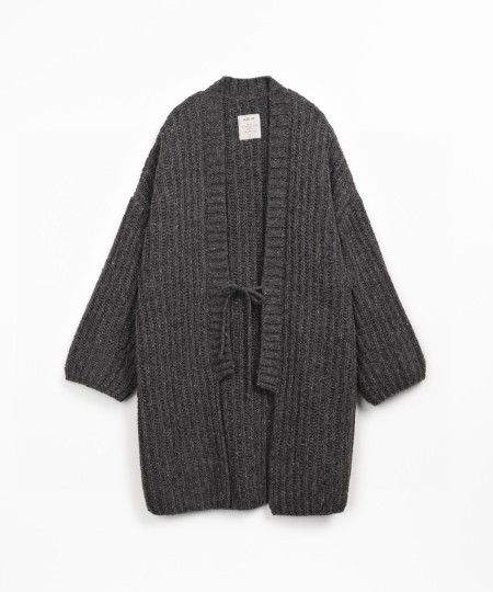 Tricot jacket with natural and recycled fiber blend Tricot jacket with natural and recycled fiber blend