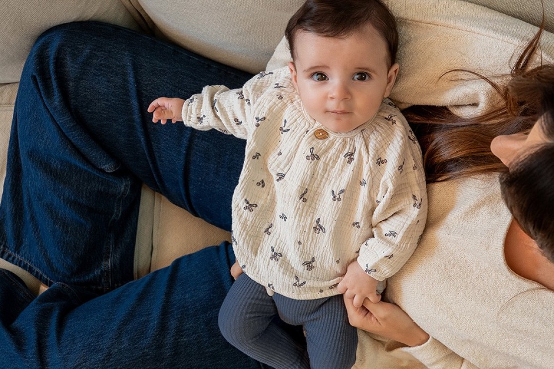 Blusa com estampado em tecido de algod�o org�nico