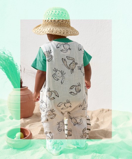 Mono de lino con estampado