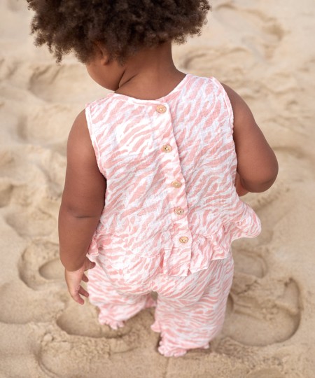 Top de tela con estampado