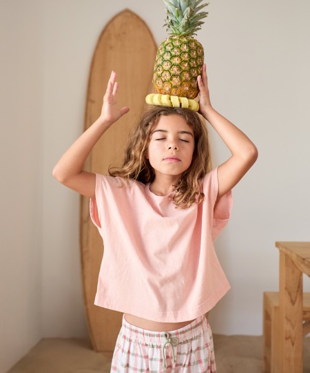 T-shirt in misto cotone biologico e cotone riciclato