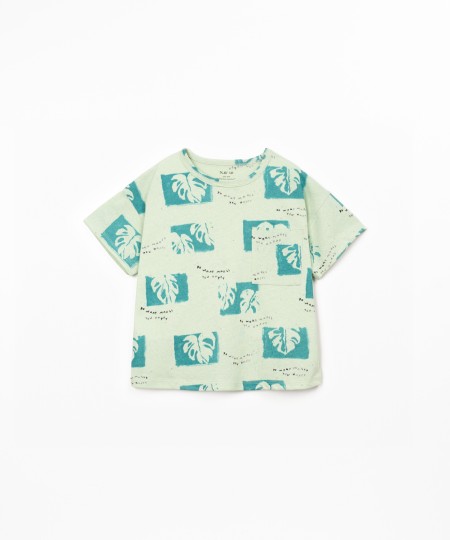 Camiseta en mezcla de fibras naturales