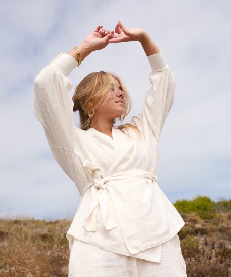 Chemise en tissu de coton biologique