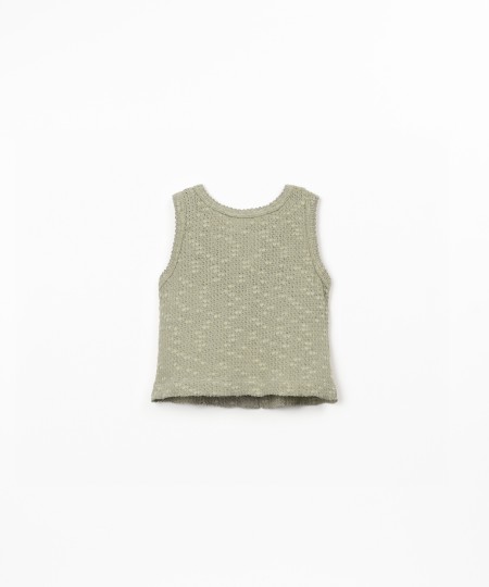 Top sans manches en maille textur�e