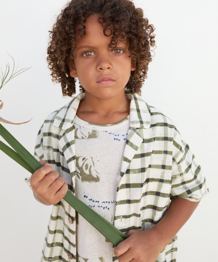 Camisa de tecido com estampado Camisa de tecido com estampado