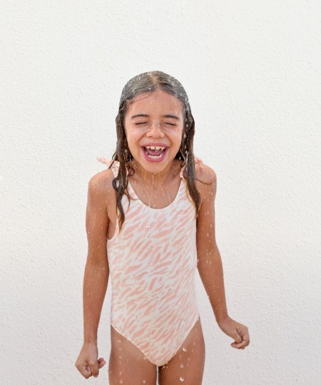 Printed swimsuit in organic cotton
