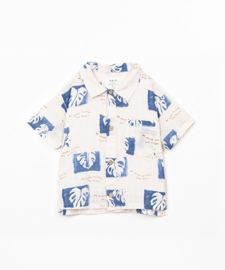 Camisa de algodão orgânico com estampado Camisa de algodão orgânico com estampado