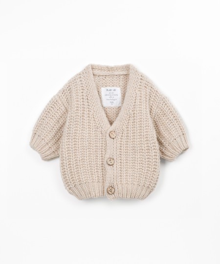 Cappotto in maglia con miscela di lana riciclata e poliammide riciclata Cappotto in maglia con miscela di lana riciclata e poliammide riciclata