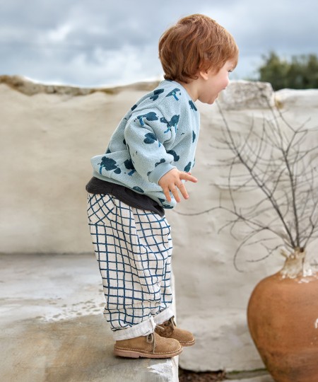 Calça de tecido em algodão Calça de tecido em algodão