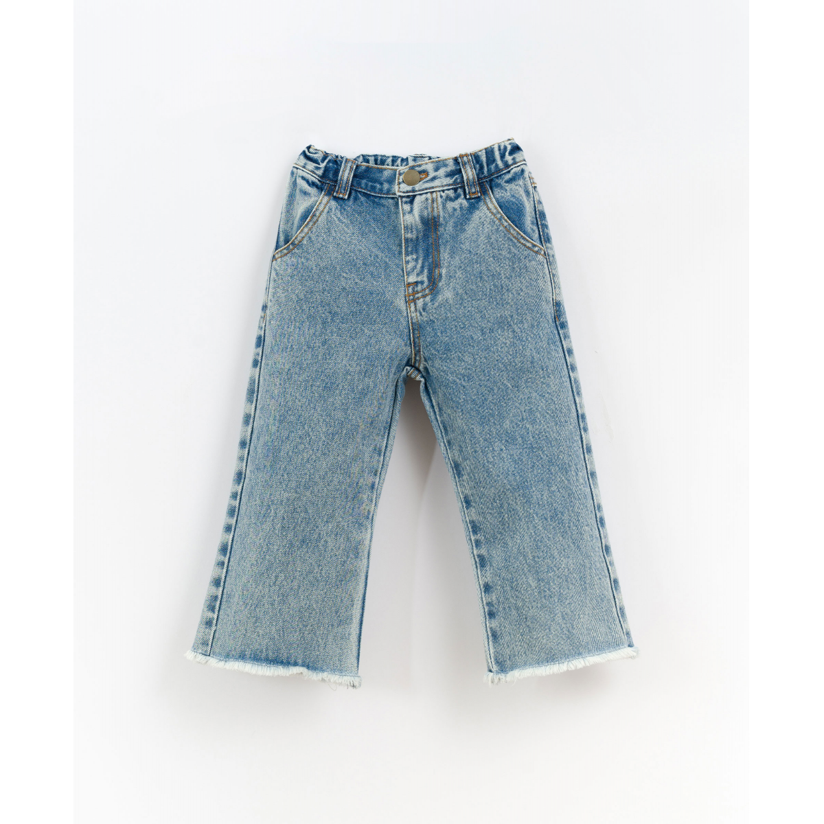 Girl's cotton jeans with elastic waistband PlayUp