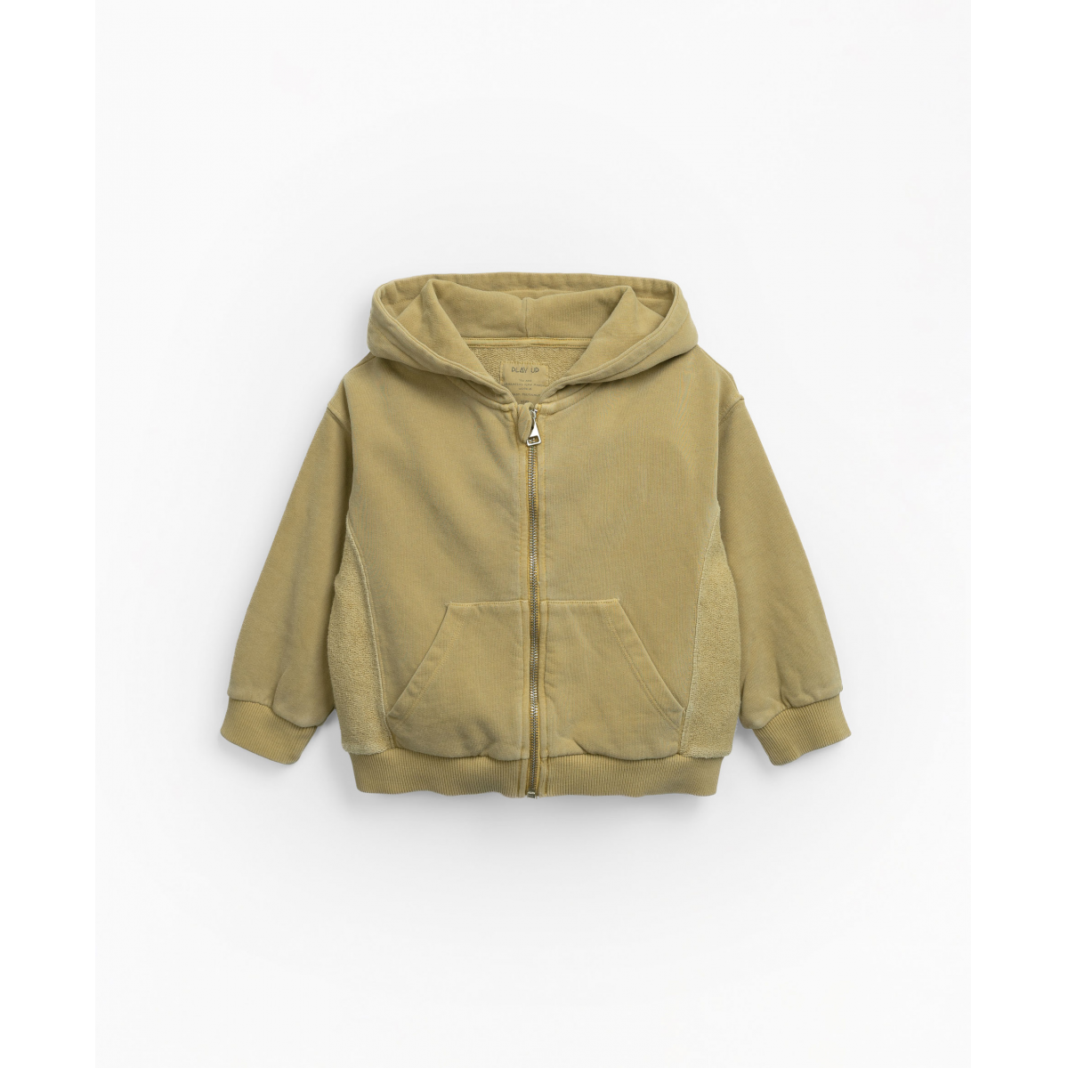 Mininio Boys Knitted Zip Up Jacket in Beige main image 1